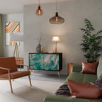 ABSTRACT ALCHEMY Sideboard mit 2 Türen in Schwarz