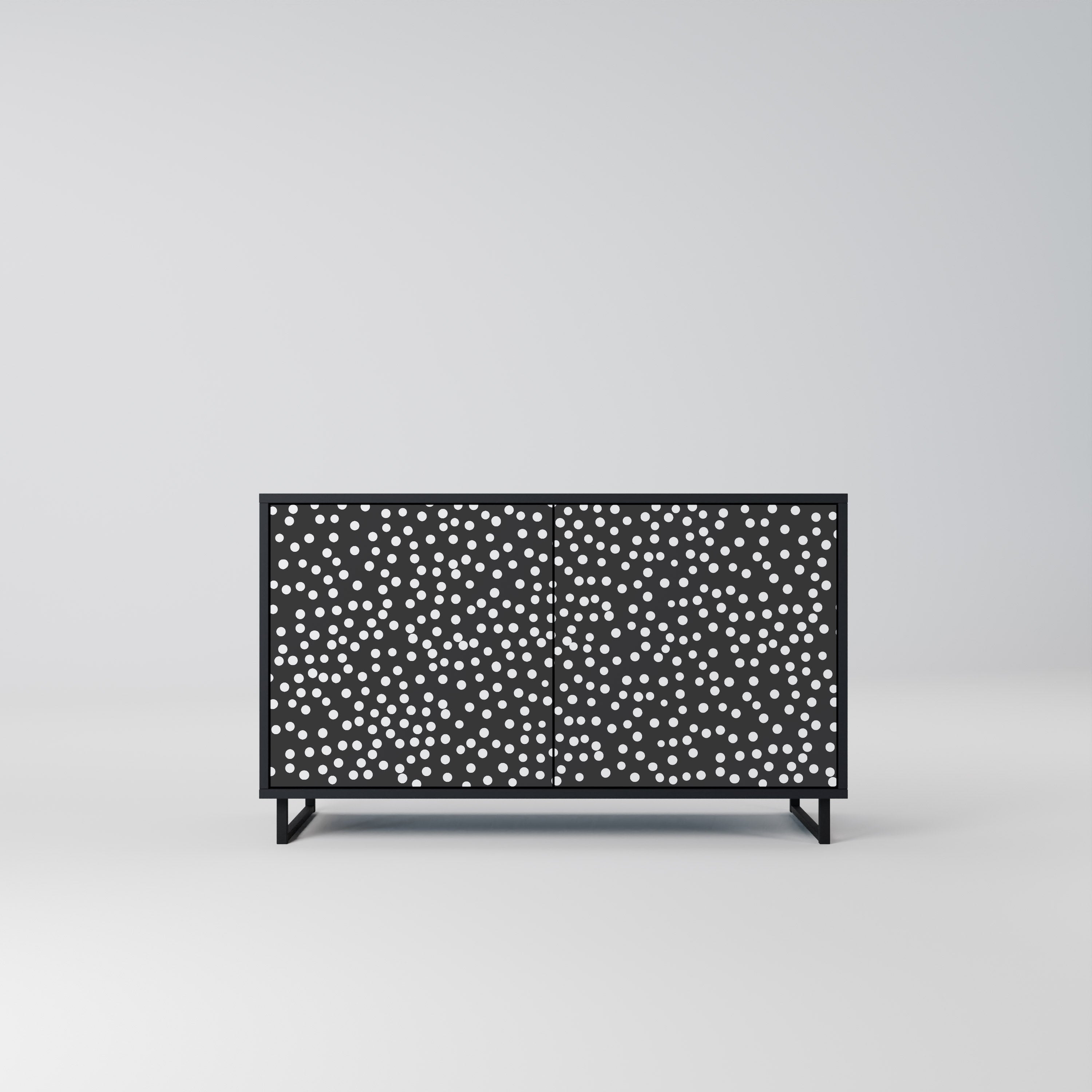 BLINDING LIGHTS 2-Door Sideboard in Black Finish