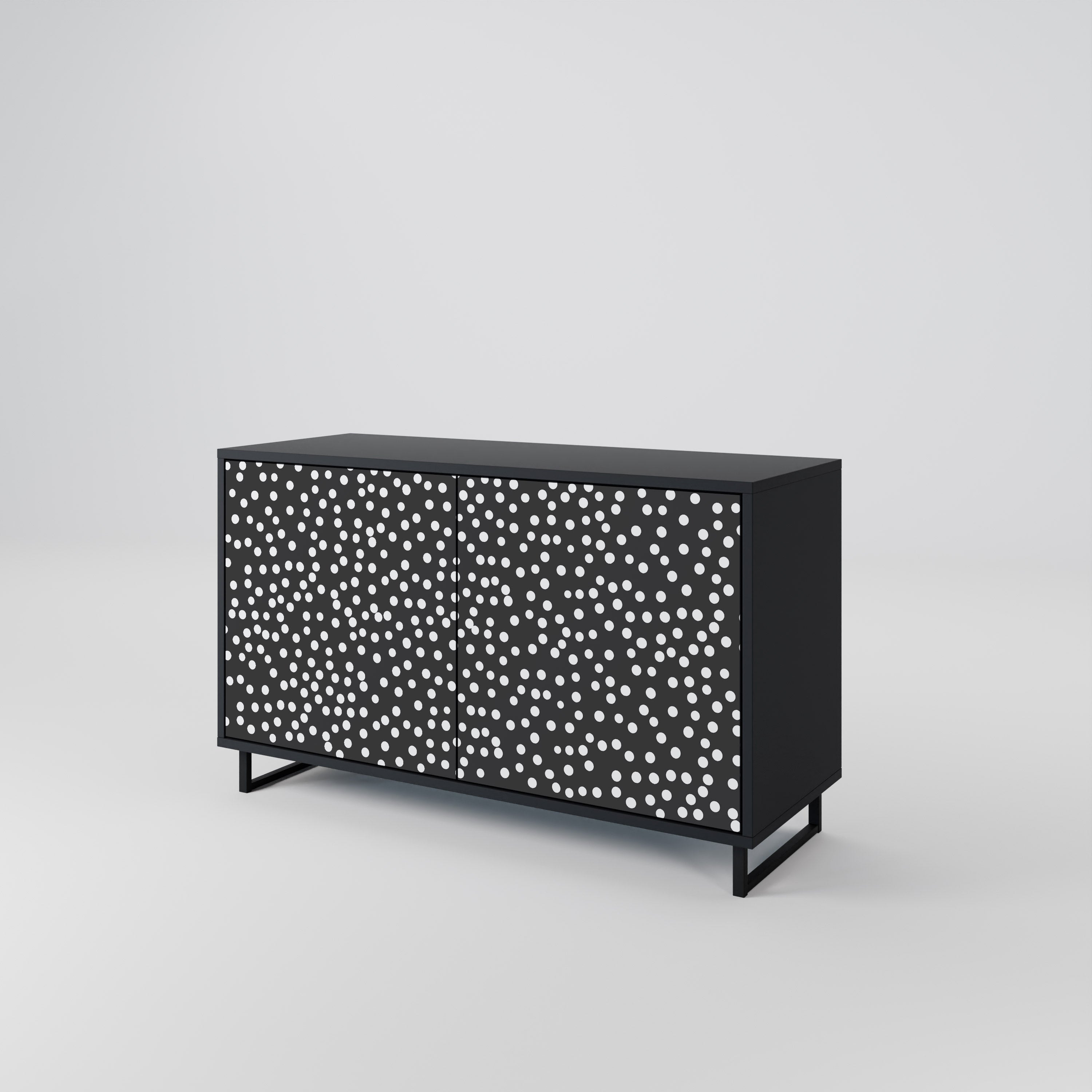 BLINDING LIGHTS 2-Door Sideboard in Black Finish
