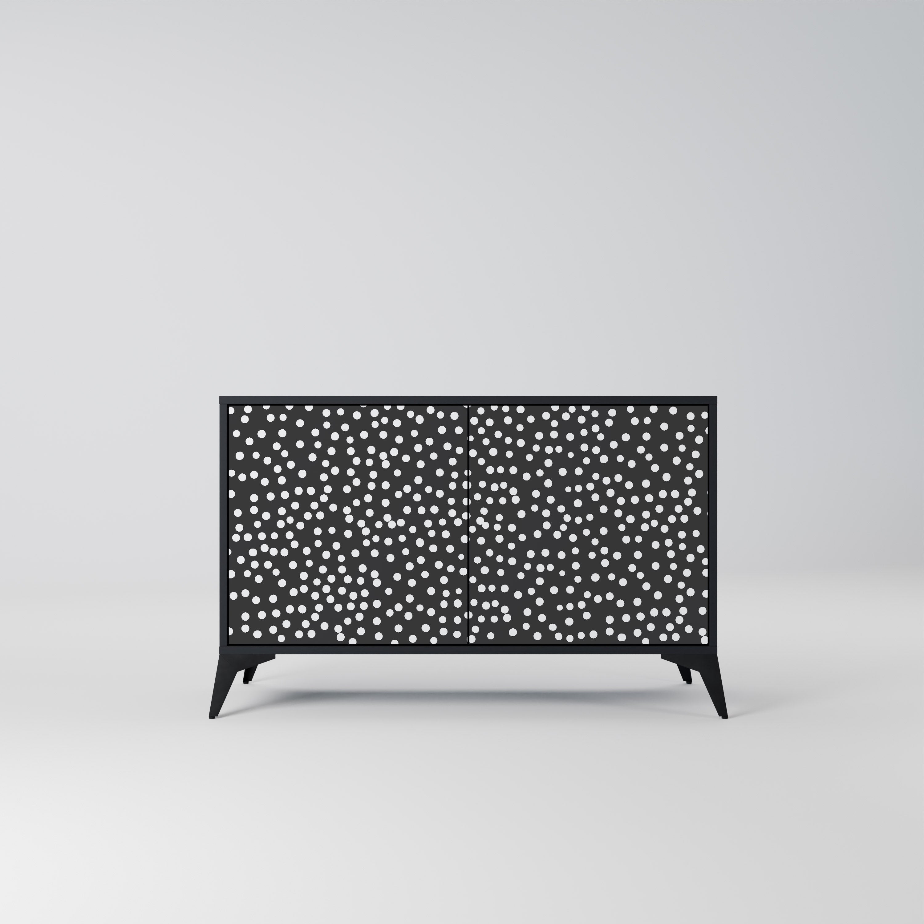 BLINDING LIGHTS 2-Door Sideboard in Black Finish