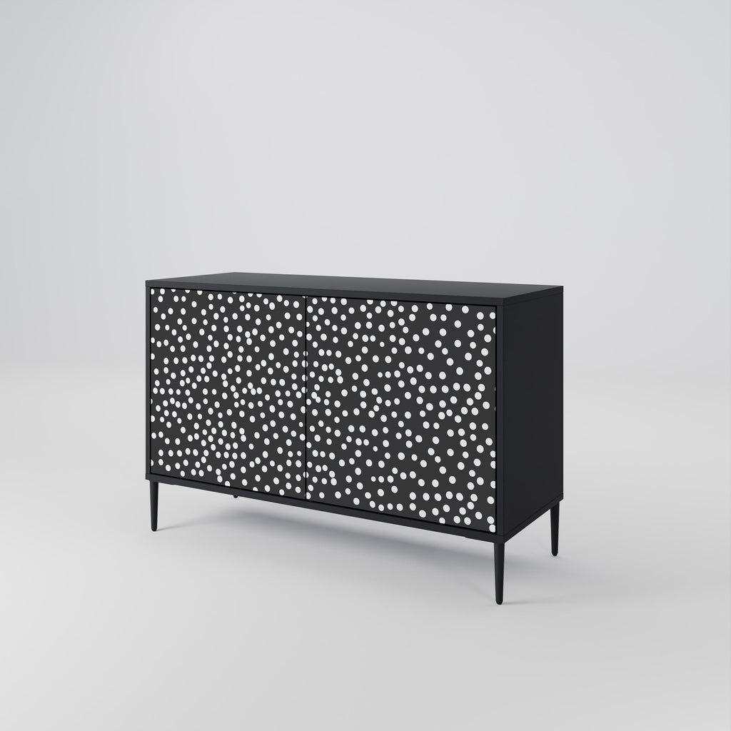 BLINDING LIGHTS 2-Door Sideboard in Black Finish