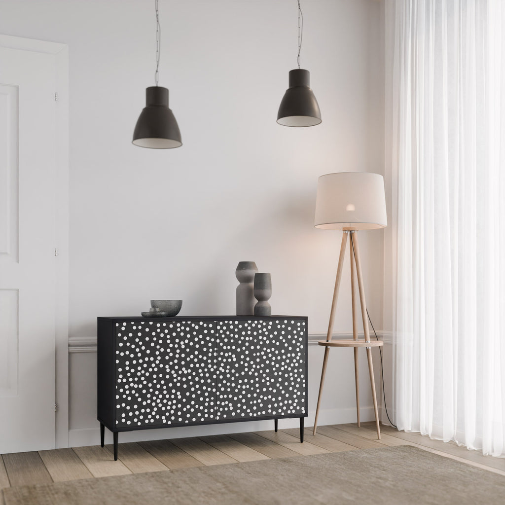 BLINDING LIGHTS 2-Door Sideboard in Black Finish