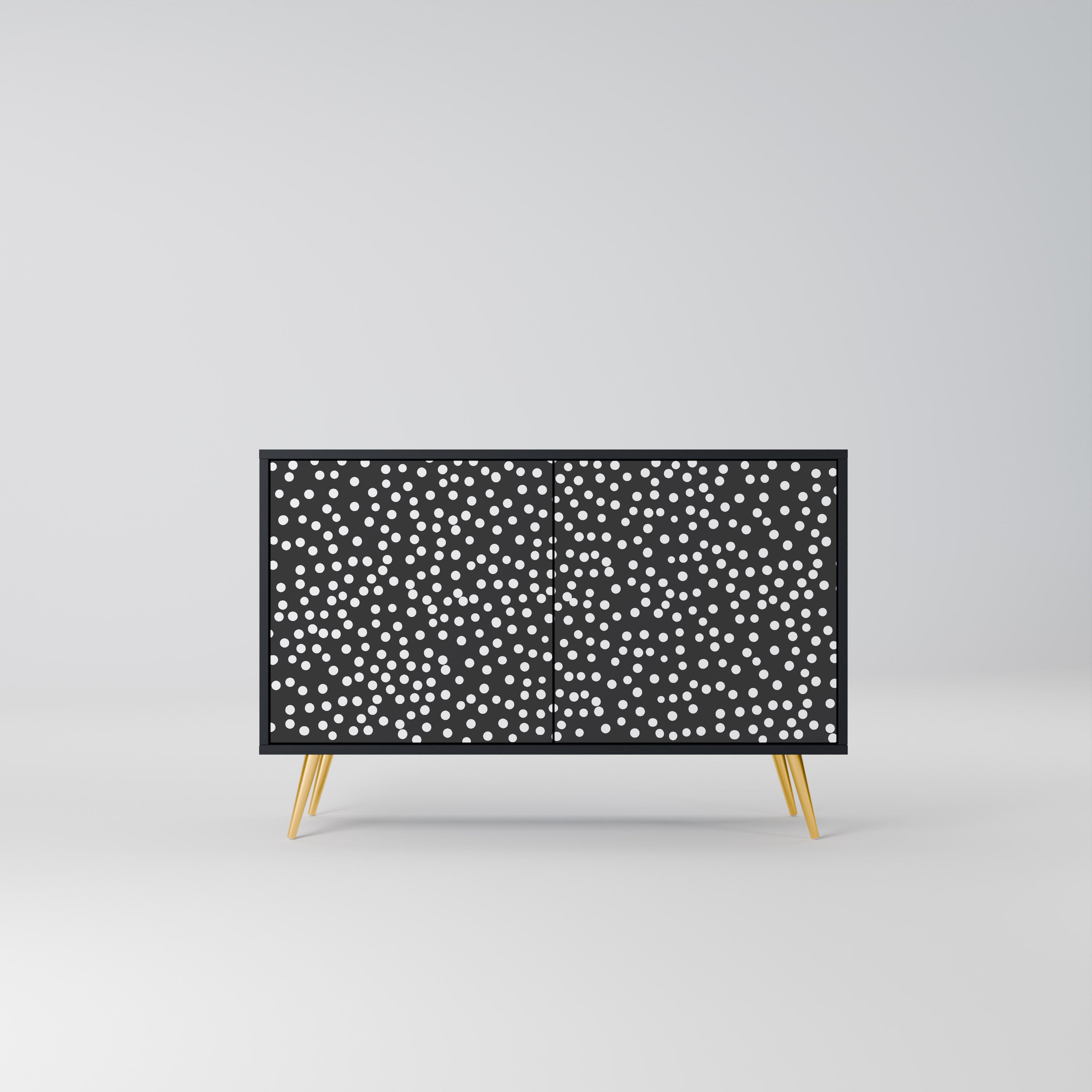 BLINDING LIGHTS 2-Door Sideboard in Black Finish