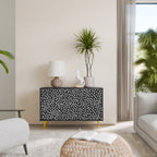 BLINDING LIGHTS 2-Door Sideboard in Black Finish