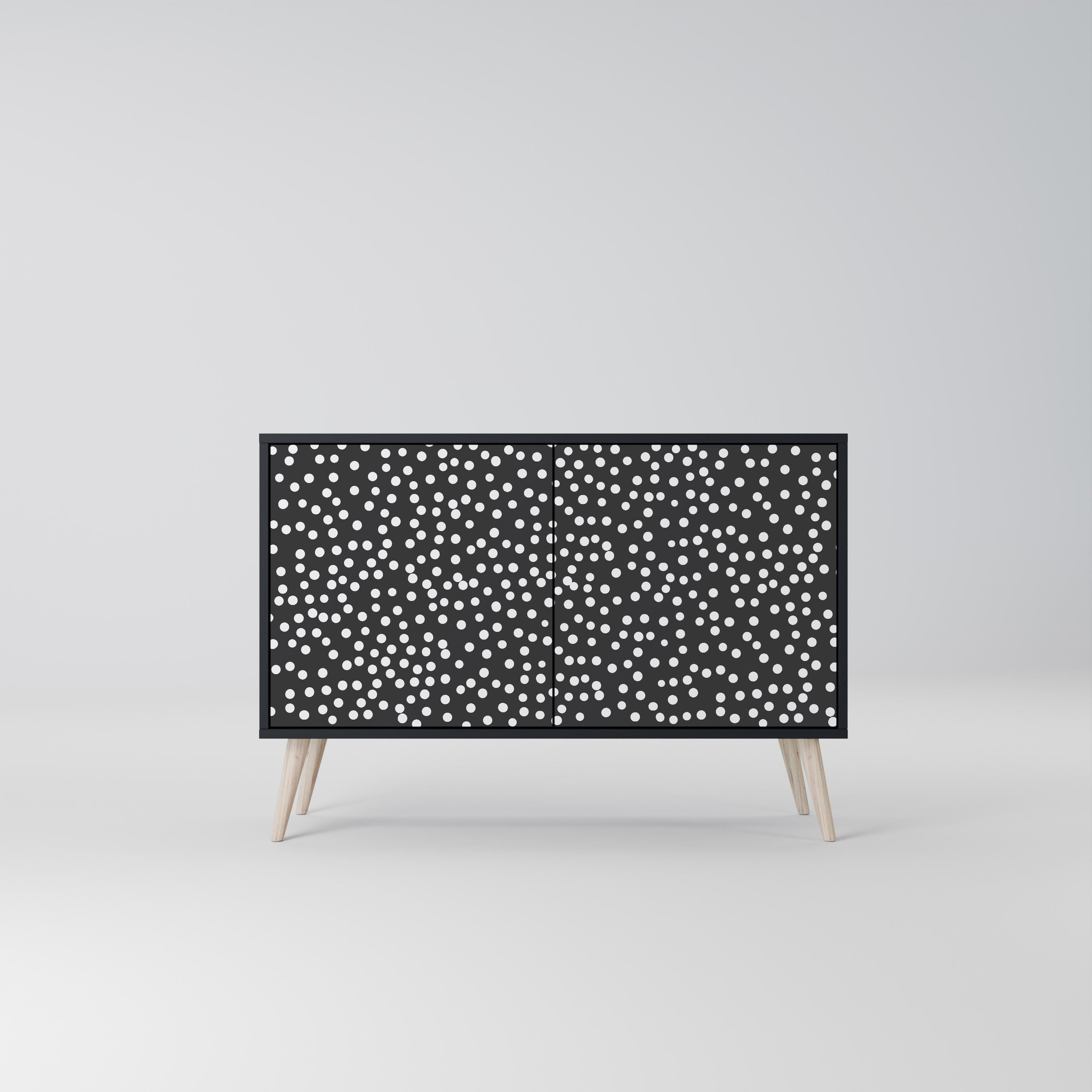 BLINDING LIGHTS 2-Door Sideboard in Black Finish