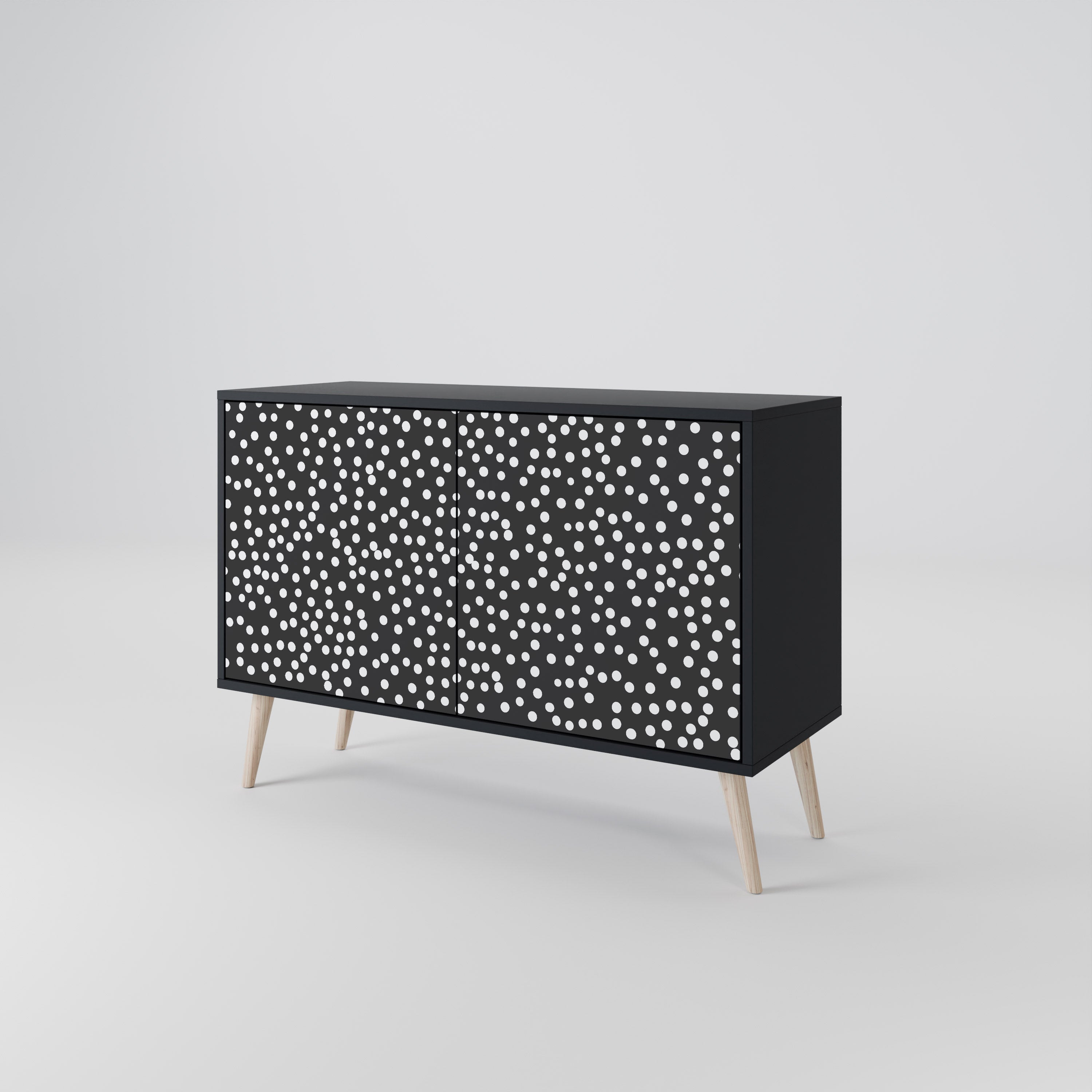 BLINDING LIGHTS 2-Door Sideboard in Black Finish