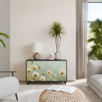 DREAMY MEADOW 2-Door Sideboard in Black Finish