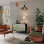 DREAMY MEADOW 2-Door Sideboard in Black Finish