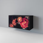 NEVERENDING BLOOM 2-Door Sideboard in Black Finish