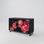 NEVERENDING BLOOM 2-Door Sideboard in Black Finish