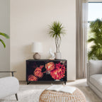 NEVERENDING BLOOM 2-Door Sideboard in Black Finish