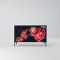 NEVERENDING BLOOM 2-Door Sideboard in Black Finish