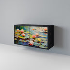 BLOOMING WATERS 2-Door Sideboard in Black Finish