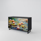 BLOOMING WATERS 2-Door Sideboard in Black Finish
