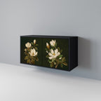 FLORAL NOIR 2-Door Sideboard in Black Finish