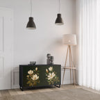 FLORAL NOIR 2-Door Sideboard in Black Finish