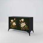 FLORAL NOIR 2-Door Sideboard in Black Finish