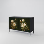 FLORAL NOIR 2-Door Sideboard in Black Finish
