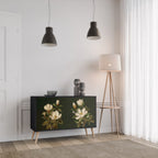 FLORAL NOIR 2-Door Sideboard in Black Finish