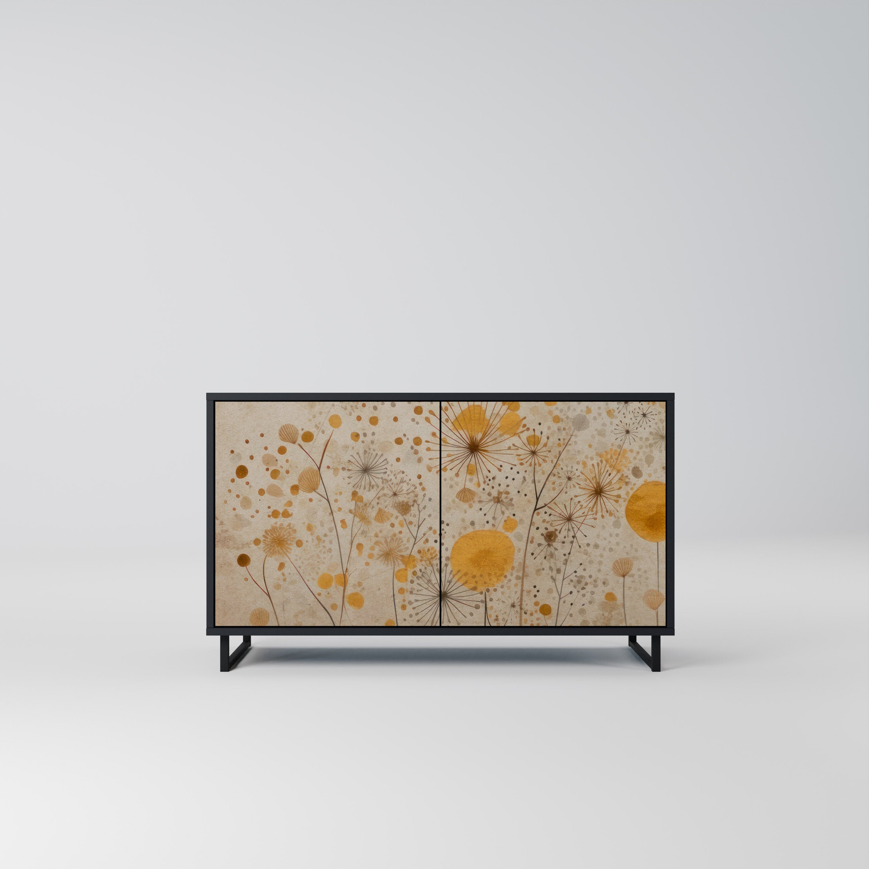 MORNING GLADE 2-Door Sideboard in Black Finish