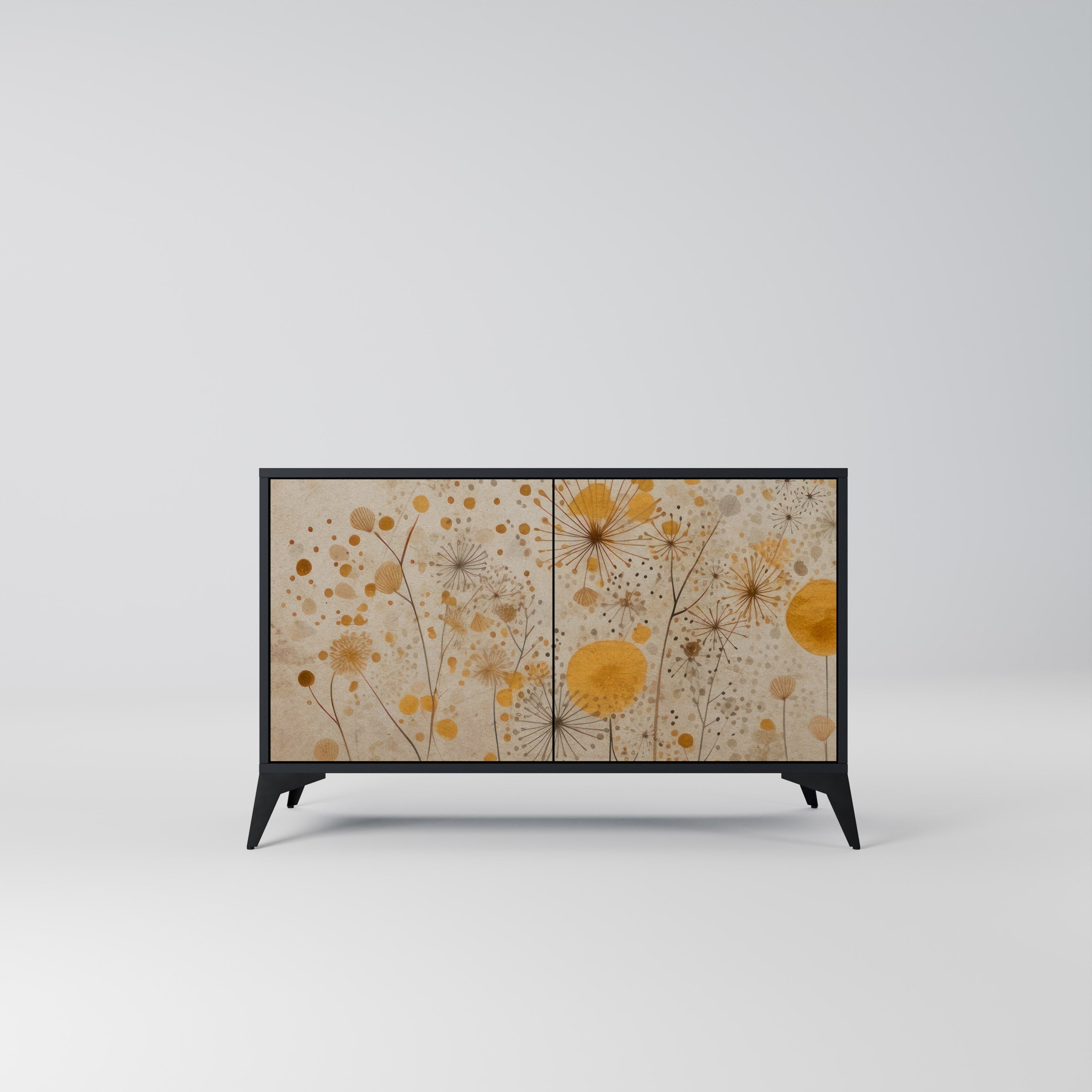 MORNING GLADE 2-Door Sideboard in Black Finish