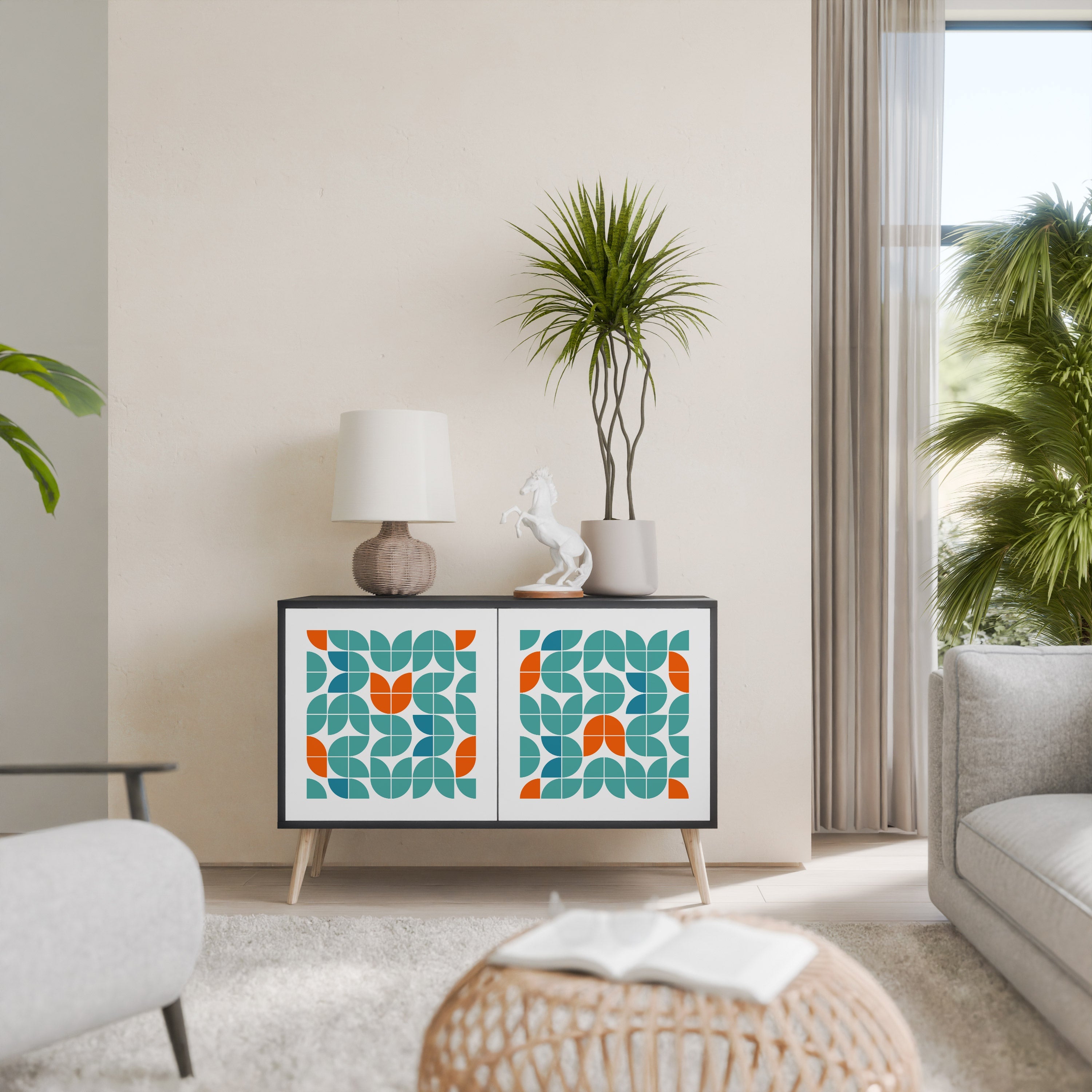 BE THE CHANGE 2-Door Sideboard in Black Finish