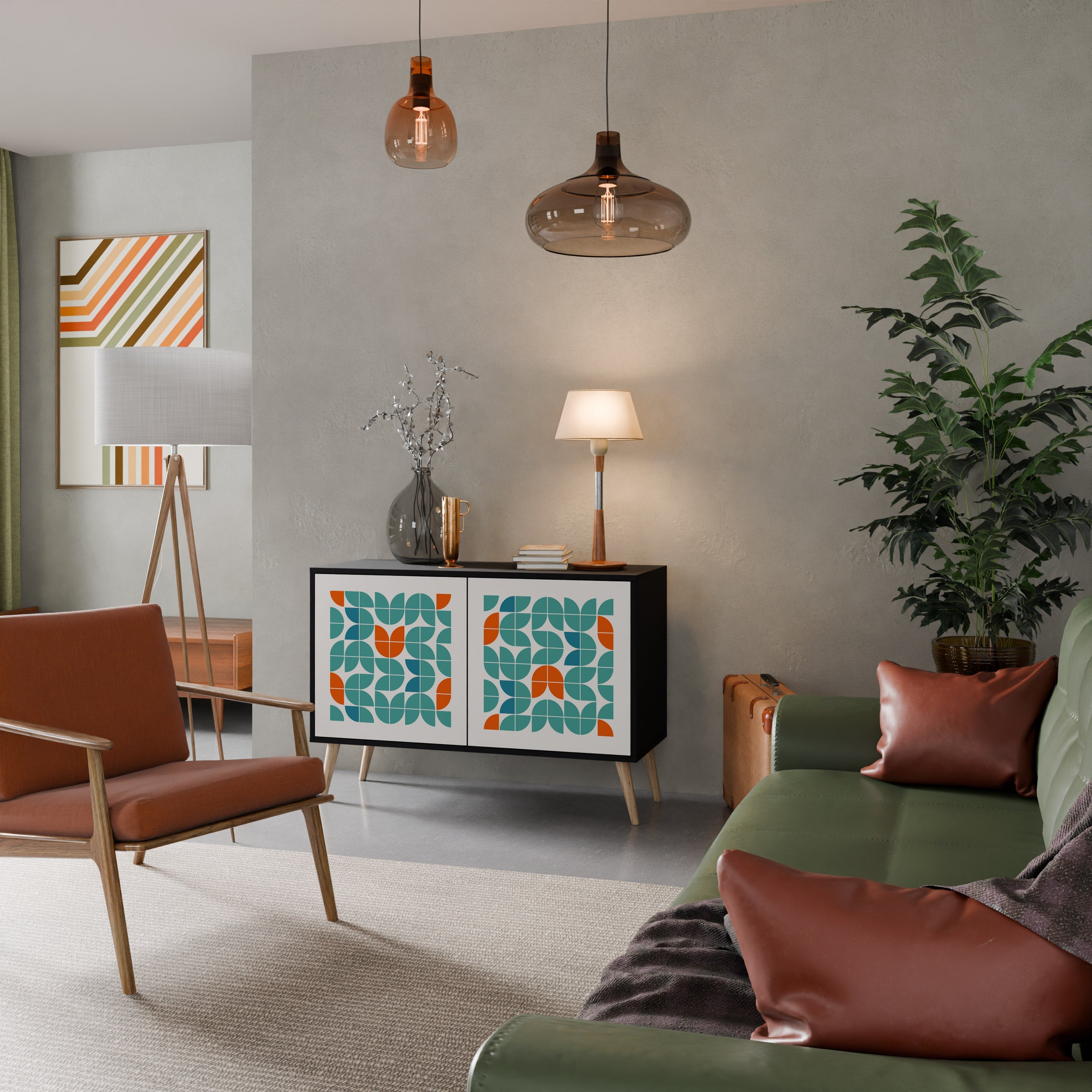 BE THE CHANGE 2-Door Sideboard in Black Finish