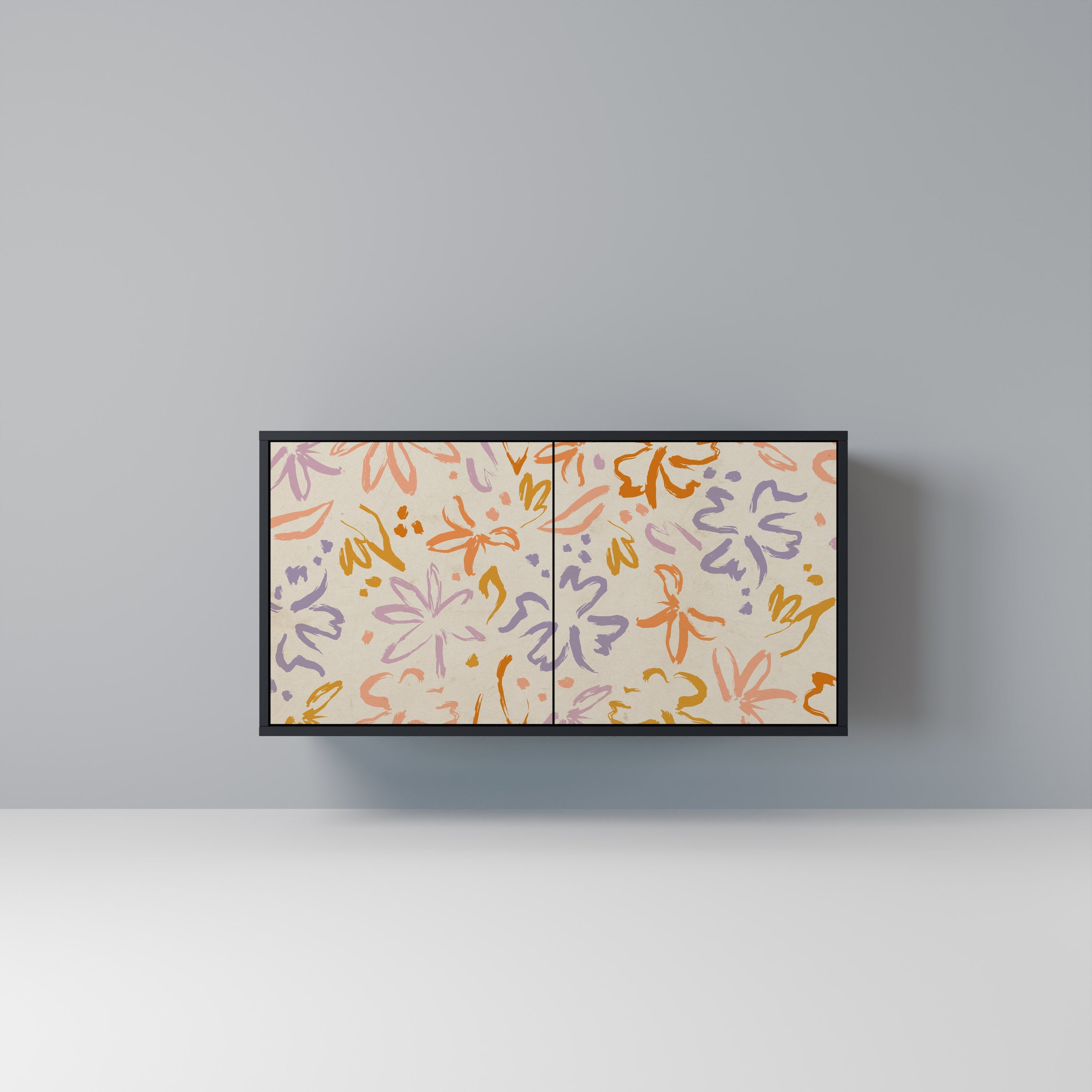 SPRING WHIMSY Sideboard mit 2 Türen in Schwarz