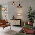 SPRING WHIMSY 2-Door Sideboard in Black Finish