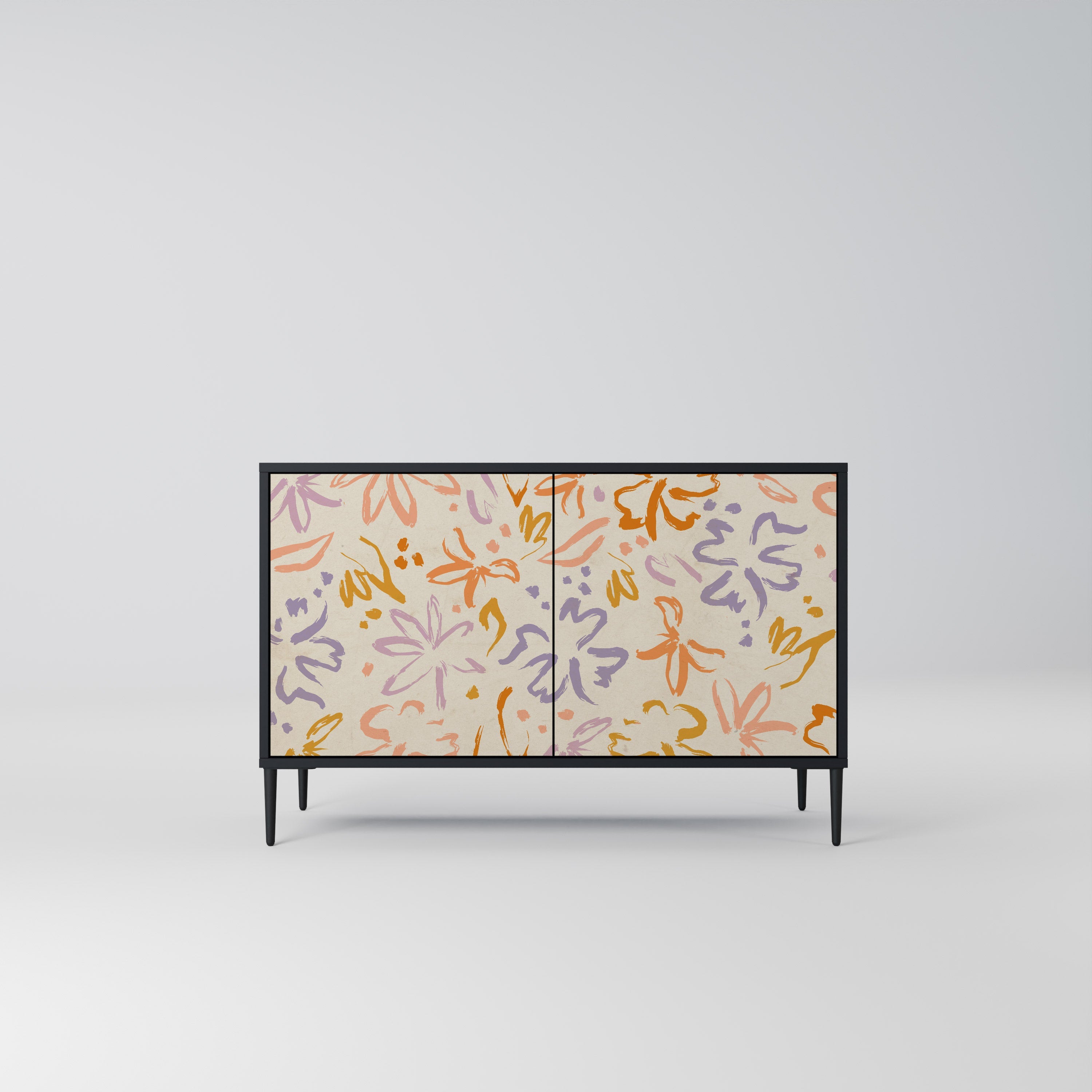 SPRING WHIMSY Sideboard mit 2 Türen in Schwarz