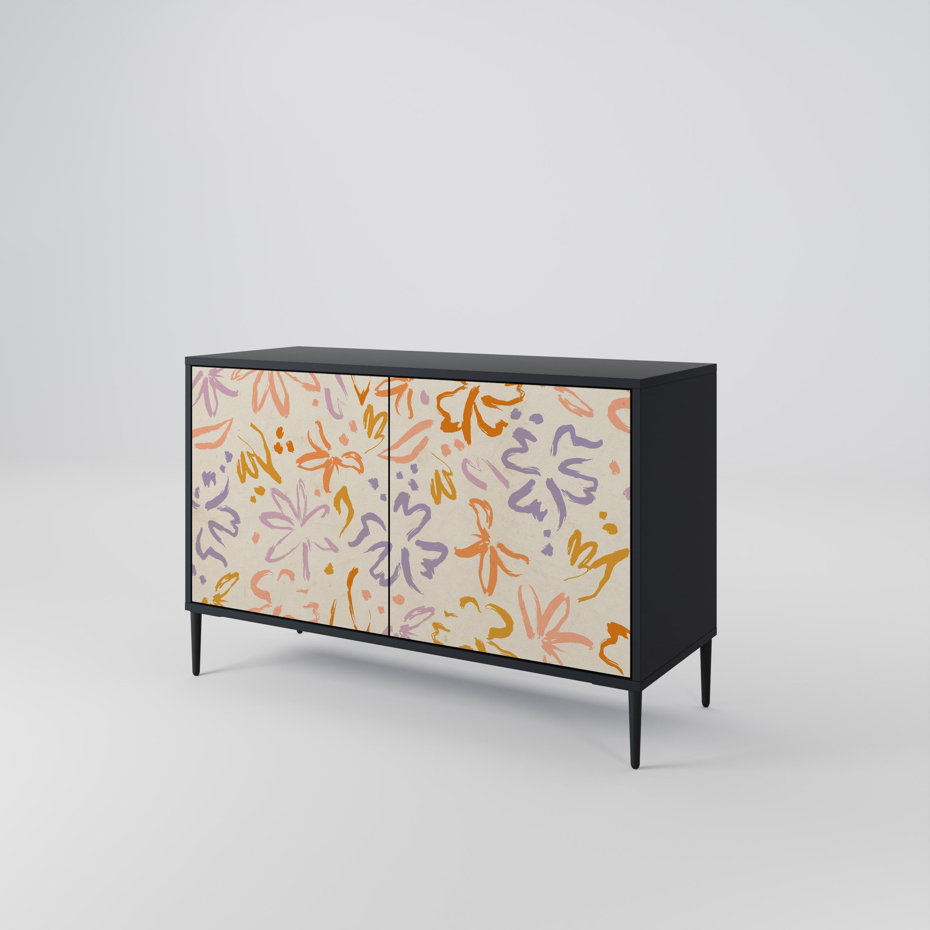 SPRING WHIMSY Sideboard mit 2 Türen in Schwarz