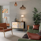 SPRING WHIMSY 2-Door Sideboard in Black Finish