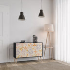 SPRING WHIMSY 2-Door Sideboard in Black Finish