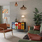 SCANDIC FLOWERET 2-Door Sideboard in Black Finish