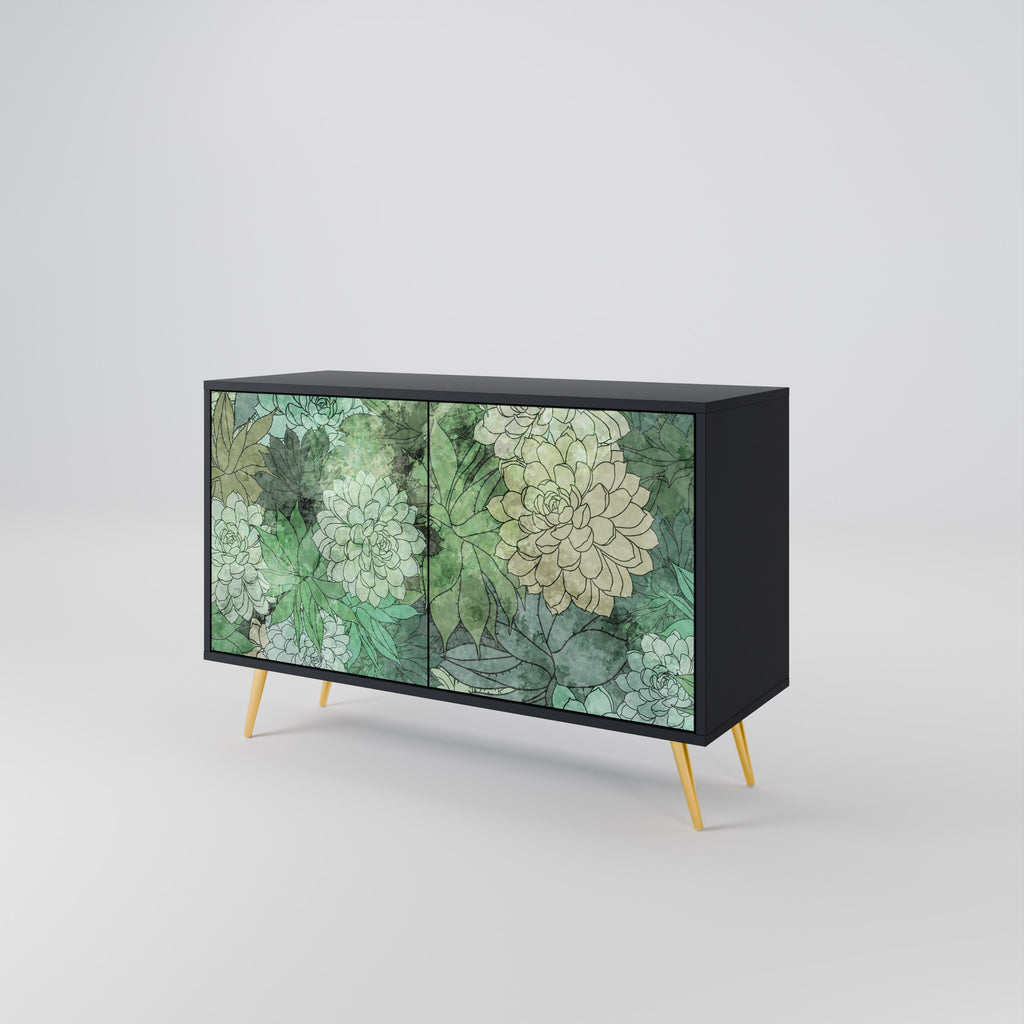 SUCCULENT CLUSTER 2-Door Sideboard in Black Finish
