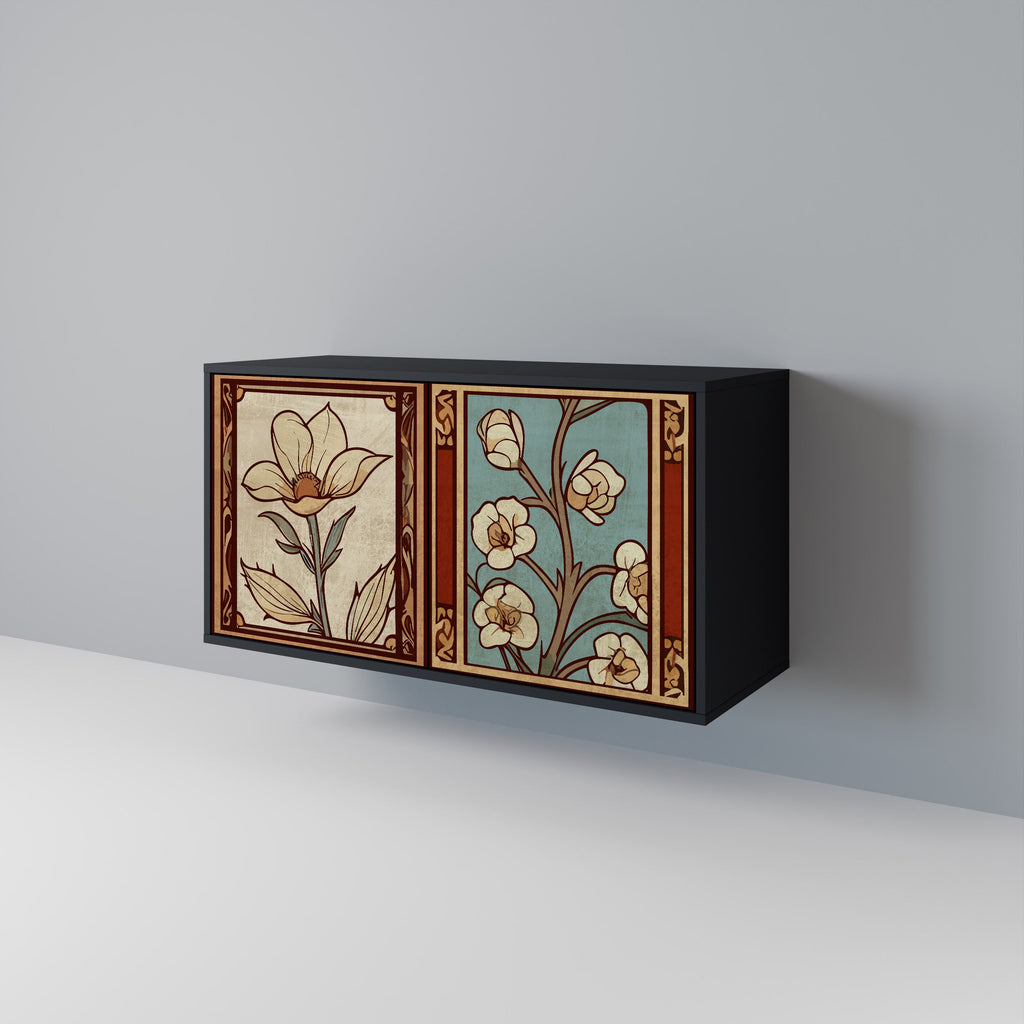 TIMELESS FLORA 2-Door Sideboard in Black Finish