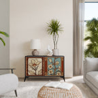 TIMELESS FLORA 2-Door Sideboard in Black Finish