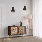 TIMELESS FLORA 2-Door Sideboard in Black Finish