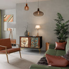 TIMELESS FLORA 2-Door Sideboard in Black Finish