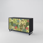 SUCCULENTS KALEIDOSCOPE 2-Door Sideboard in Black Finish