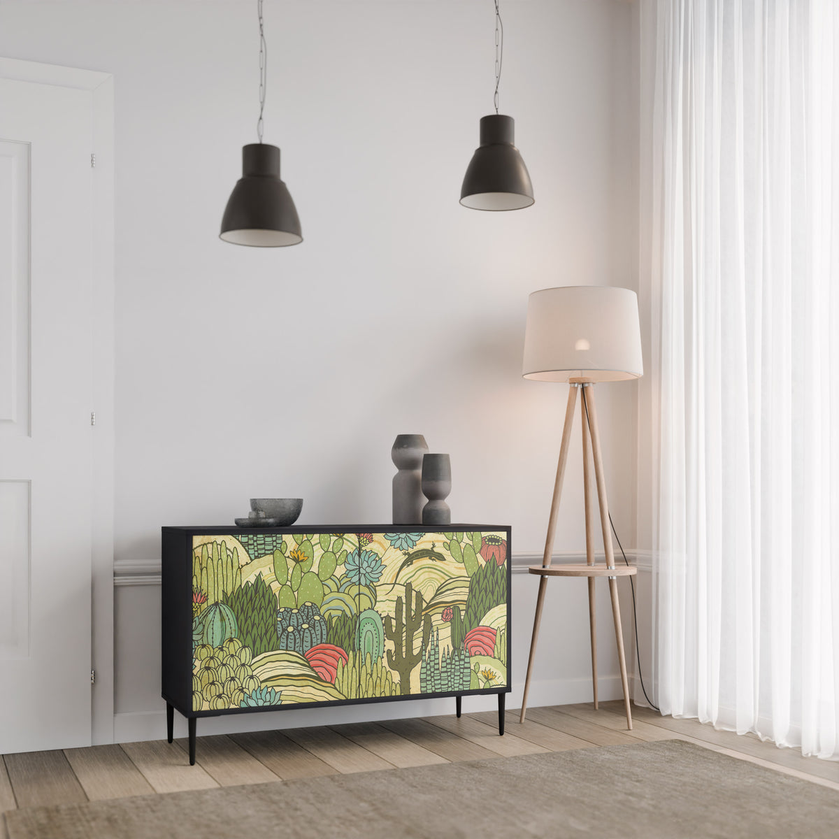 SUCCULENTS KALEIDOSCOPE 2-türiges Sideboard