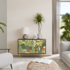 SUCCULENTS KALEIDOSCOPE 2-Door Sideboard in Black Finish