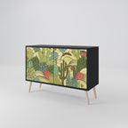 SUCCULENTS KALEIDOSCOPE 2-Door Sideboard in Black Finish