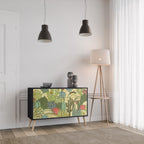 SUCCULENTS KALEIDOSCOPE 2-Door Sideboard in Black Finish