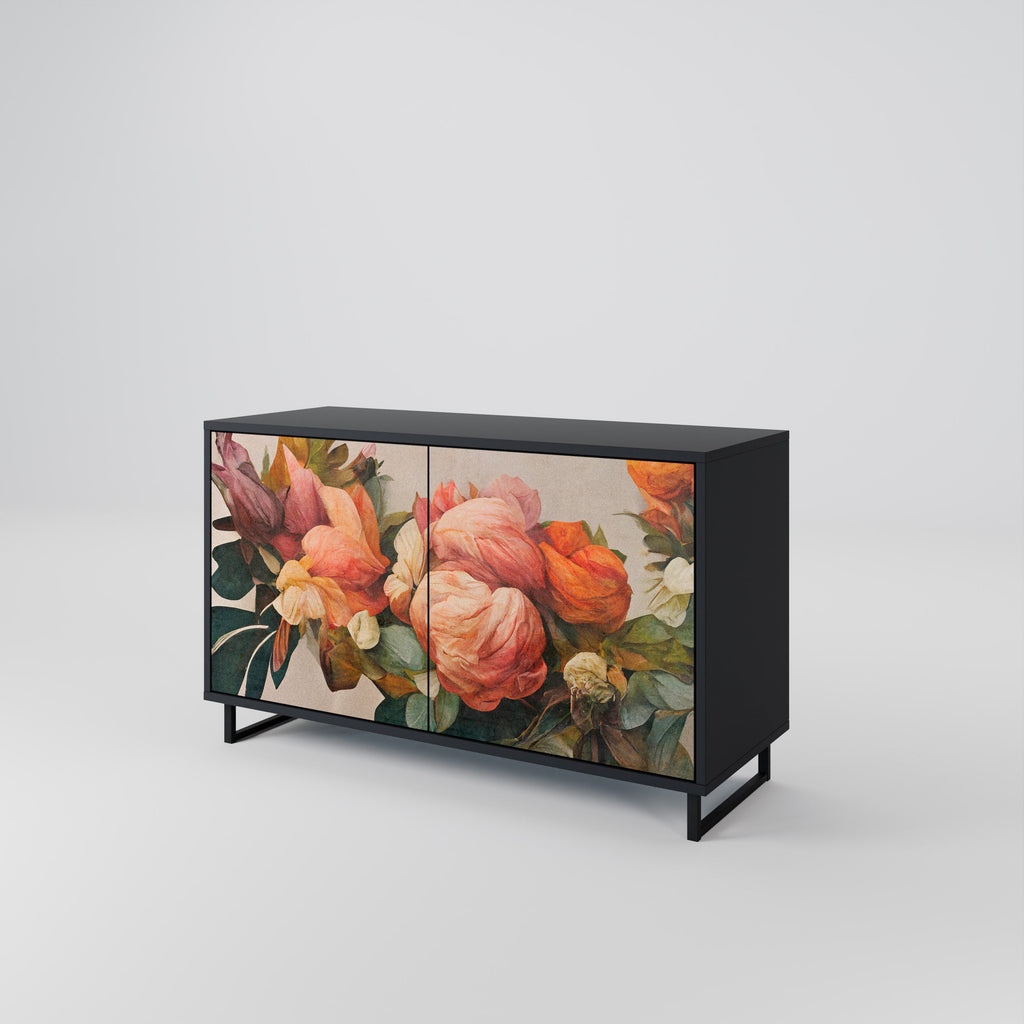 STYLISH BEAUTY Sideboard mit 2 Türen in Schwarz