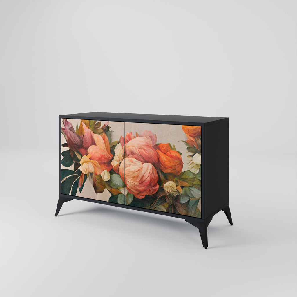 STYLISH BEAUTY Sideboard mit 2 Türen in Schwarz