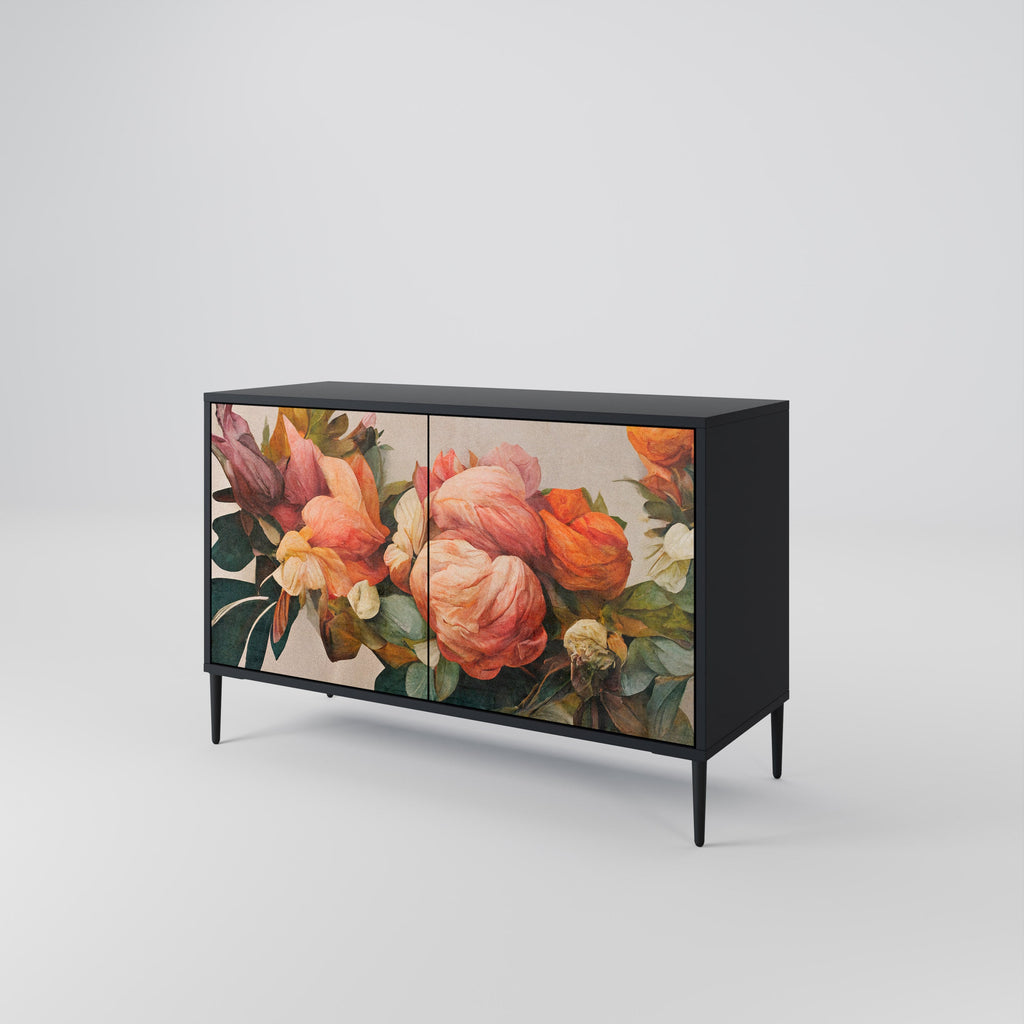STYLISH BEAUTY Sideboard mit 2 Türen in Schwarz