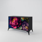 BLOOMING ELEGANCE 2-Door Sideboard in Black Finish