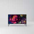 BLOOMING ELEGANCE 2-Door Sideboard in Black Finish