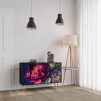 BLOOMING ELEGANCE 2-Door Sideboard in Black Finish